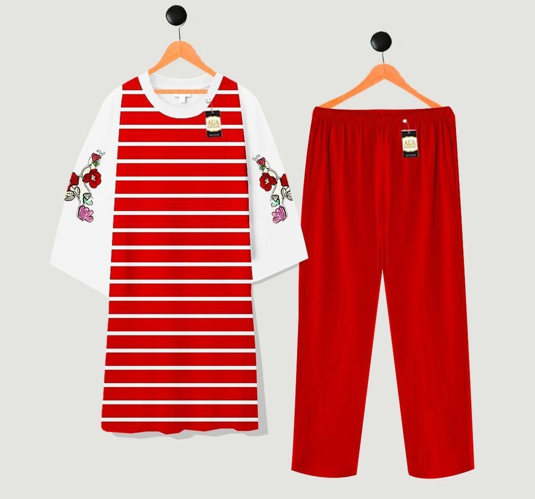 *Product Name*: 2 Pcs Women's Stitched Printed Sleep Shirt